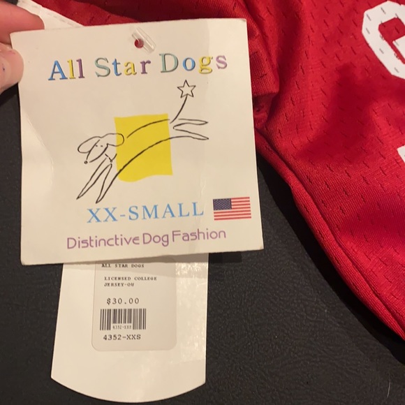 2/$20 University of Oklahoma OU Sooners Athletic Dimple Mesh Dog Jersey - NWT - Picture 7 of 9